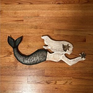 Wood and Metal Mermaid Wall Decor